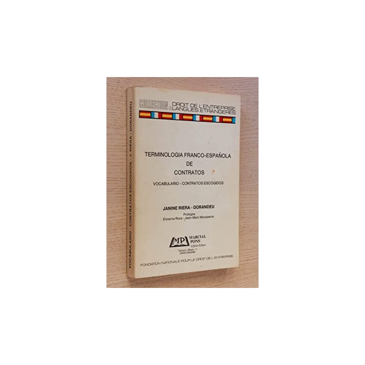 TERMINOLOGIA FRANCO-ESPAÑOLA DE CONTRATOS